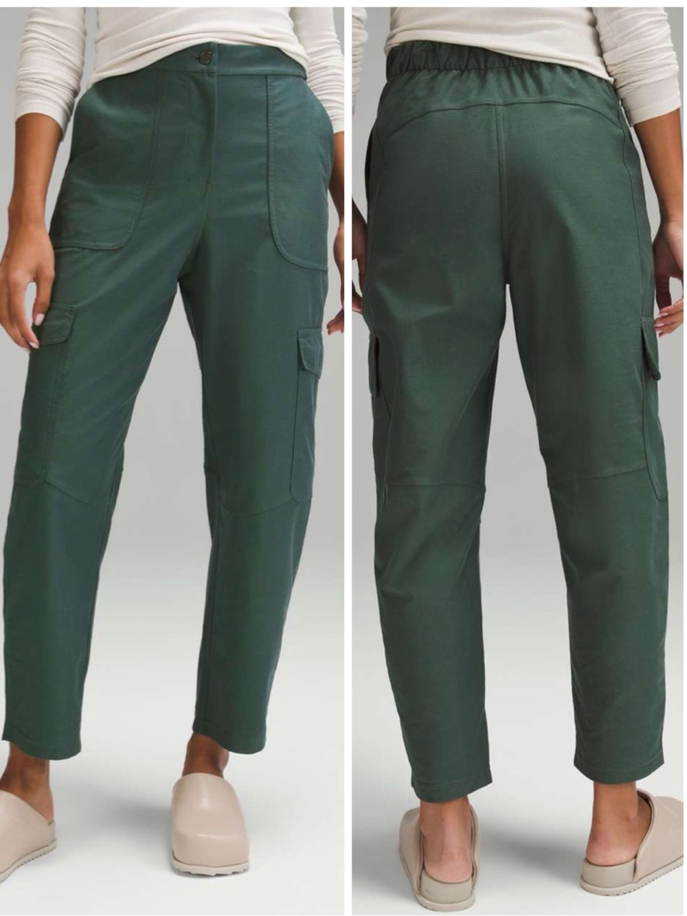 LULULEMON Women Size 26 Dark Forest Light Utilitech Cargo Pocket High-Rise Pant